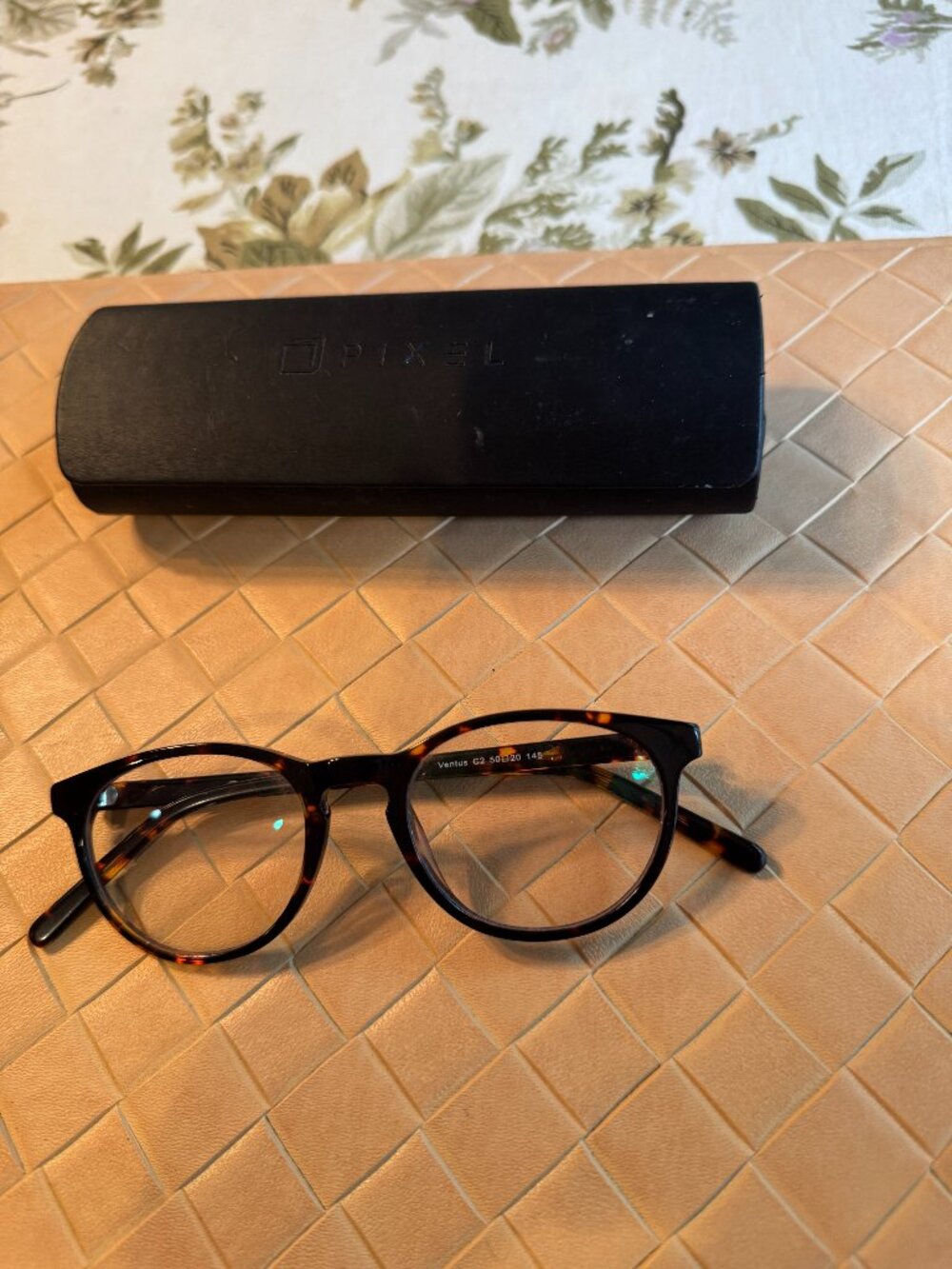Pixel Luna Blue Light Glasses Computer Eyewear Brown Tortoise Ventus & Case